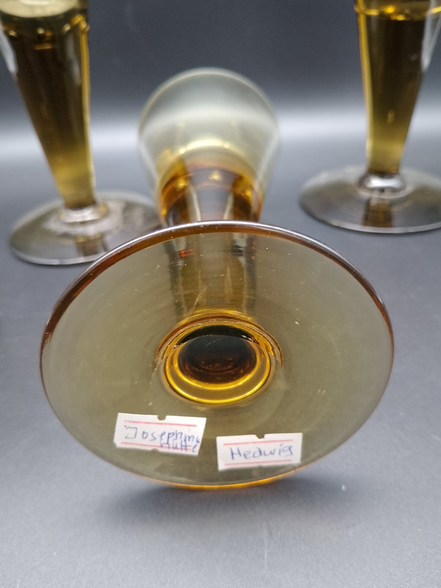 Wein Sektgläser Josephinenhütte der Serie Hedwig in Petersdorf im Riesengebirge