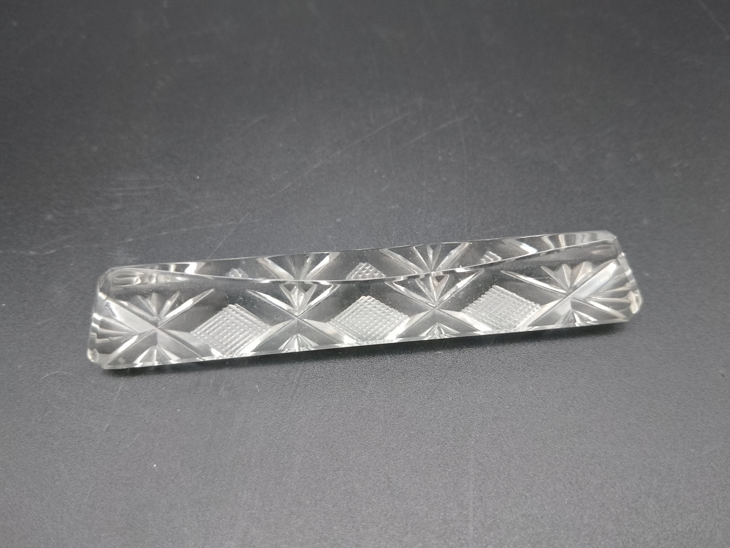 Alte Kristal-Messerbänkchen