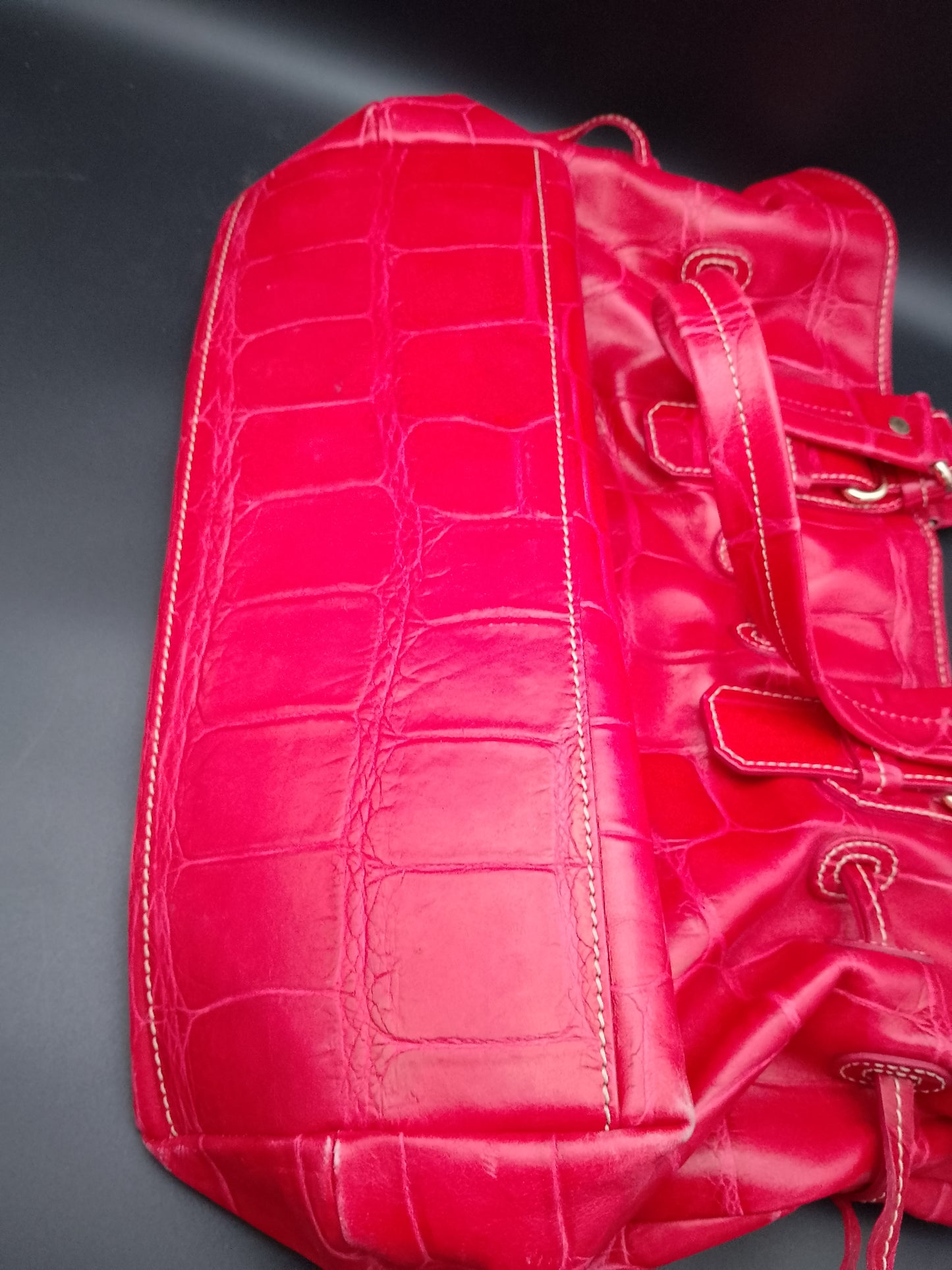 Rote Lederhandtasche von Dooney & Bourke