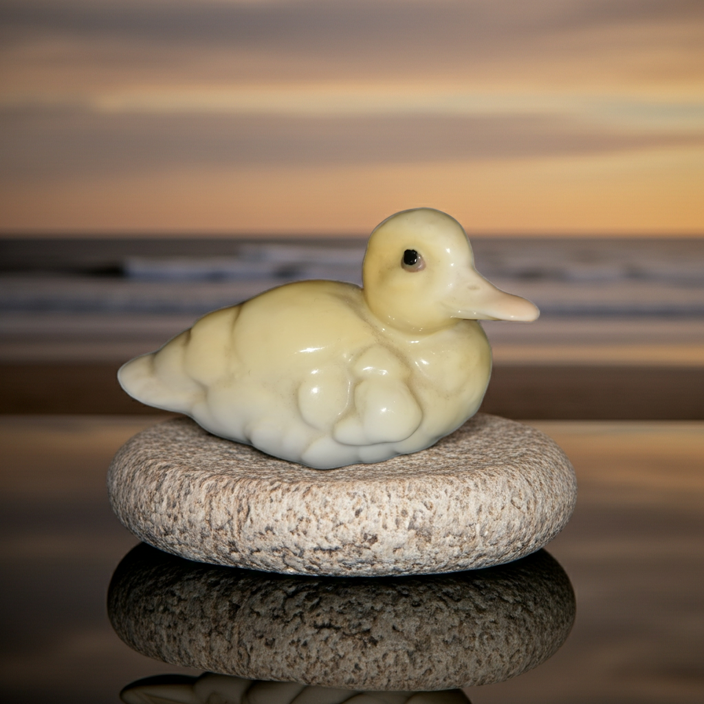 Porzellan Figur kleine gelbe Ente Küken