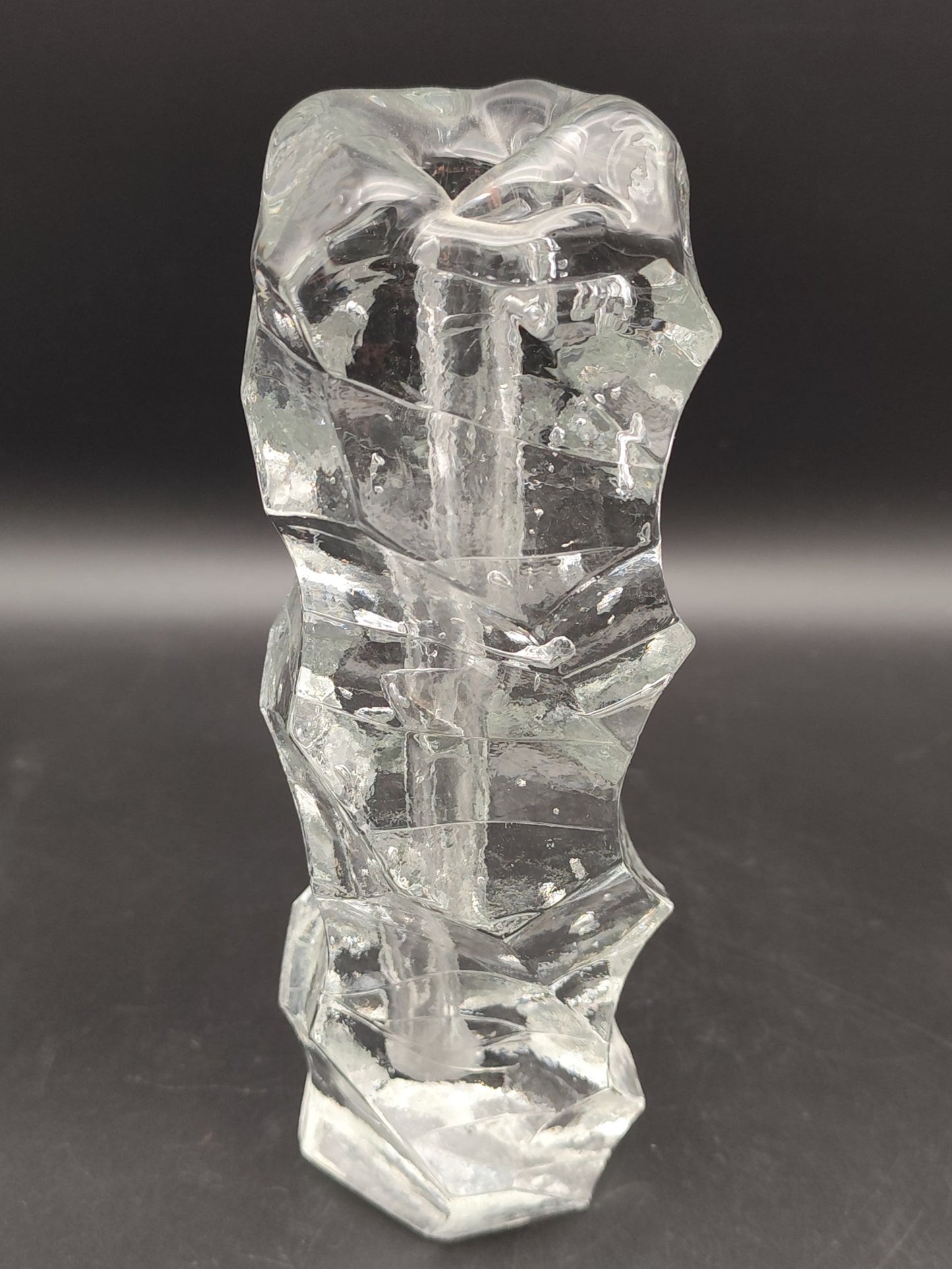 Eisglas Bleikristallvase