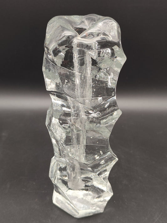 Eisglas Bleikristallvase