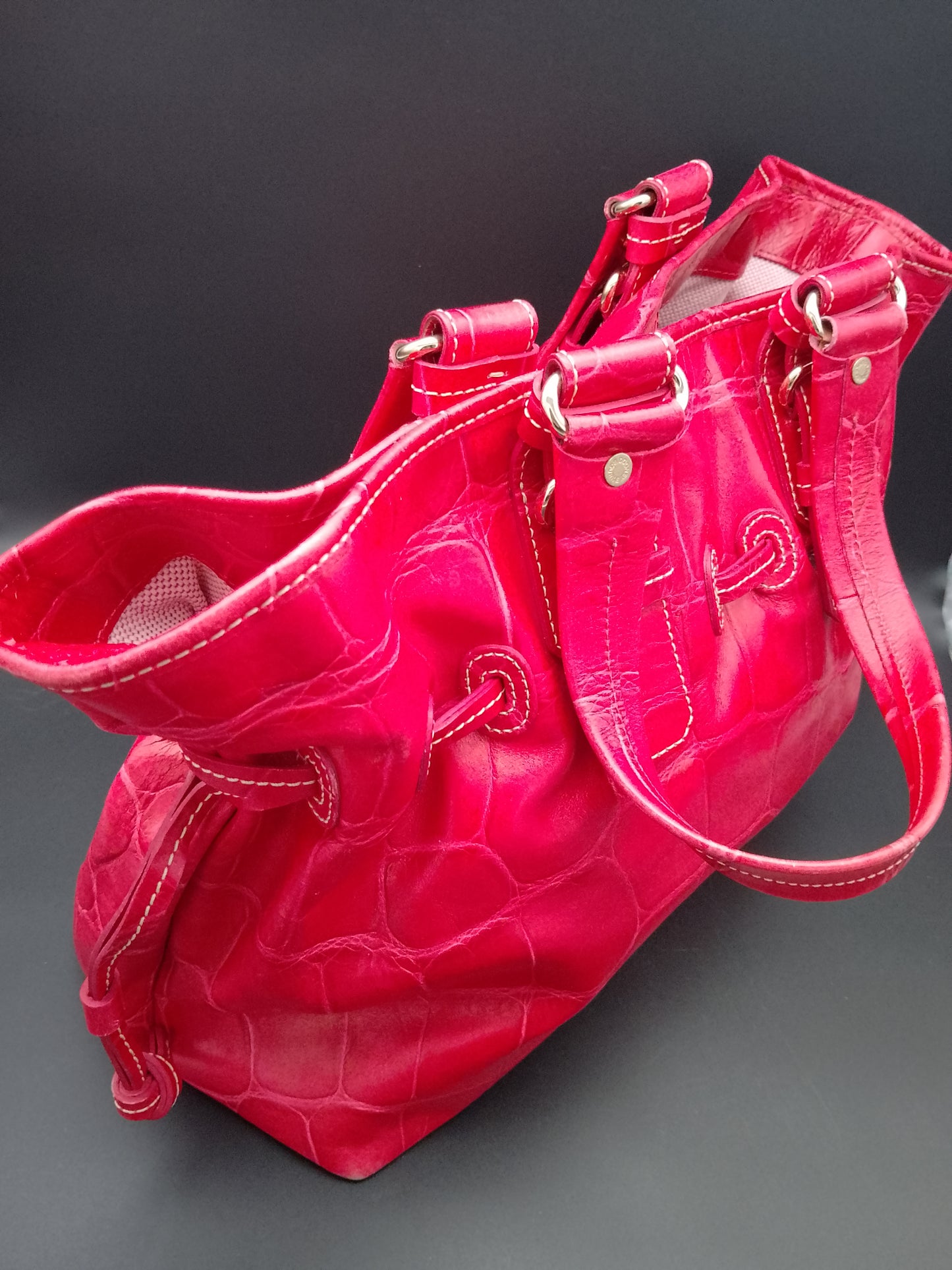 Rote Lederhandtasche von Dooney & Bourke