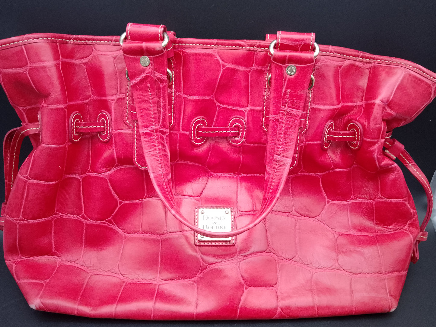 Rote Lederhandtasche von Dooney & Bourke