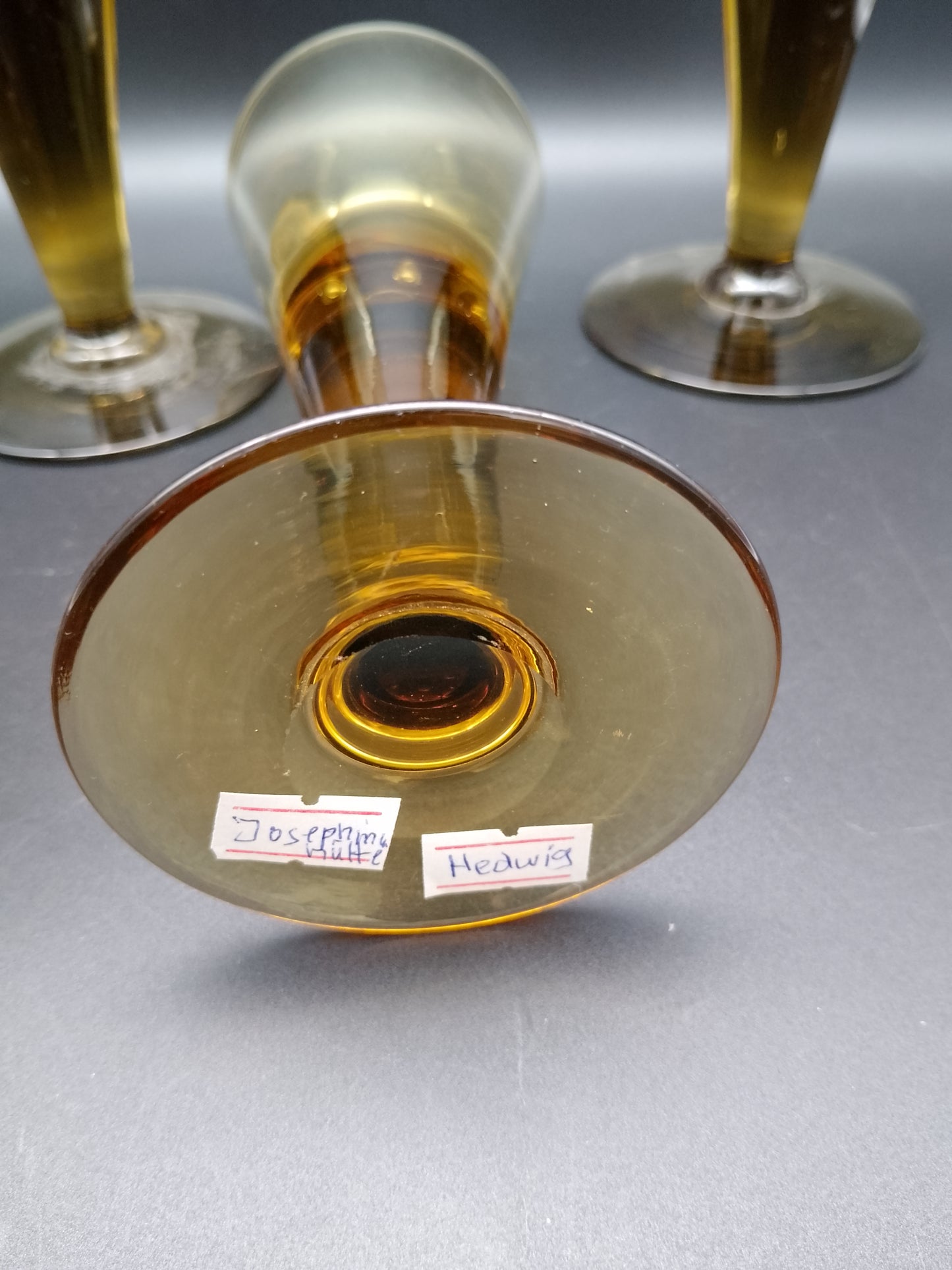 Wein Sektgläser Josephinenhütte der Serie Hedwig in Petersdorf im Riesengebirge