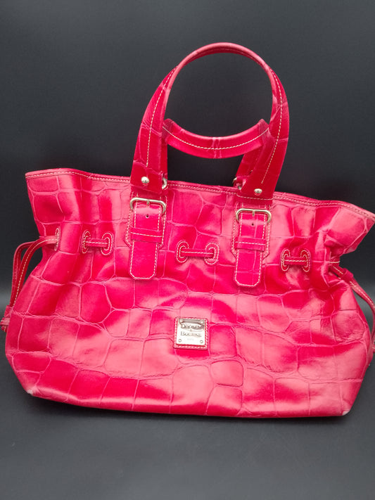 Rote Lederhandtasche von Dooney & Bourke